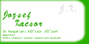 jozsef kacsor business card